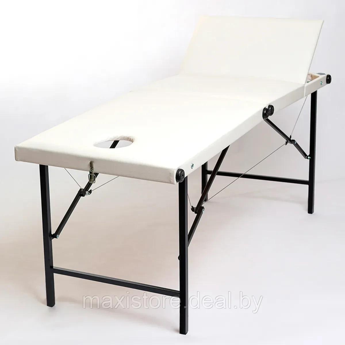 Массажный стол 3-х секционный 180х60х70 подушка в подарок Белый - фото 7 - id-p212690695