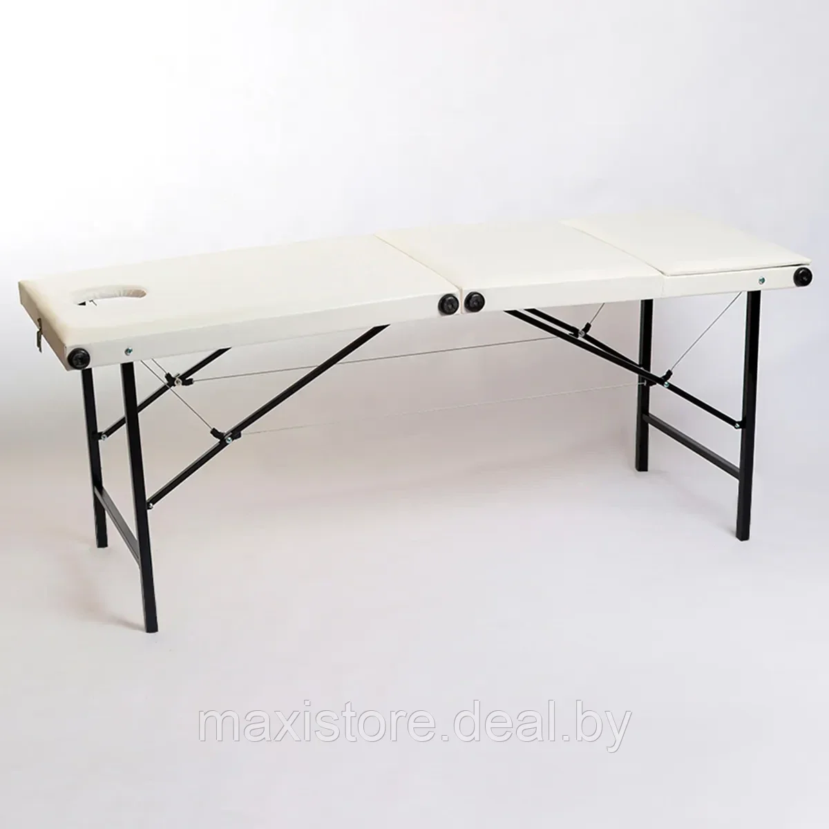 Массажный стол 3-х секционный 180х60х70 подушка в подарок Белый - фото 2 - id-p212690695