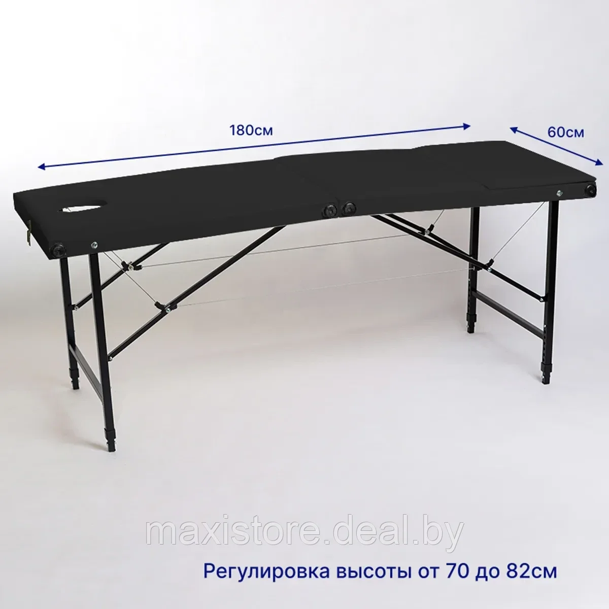 Массажный стол 3-х секционный 180х60хРВ подушка в подарок - фото 3 - id-p212693906