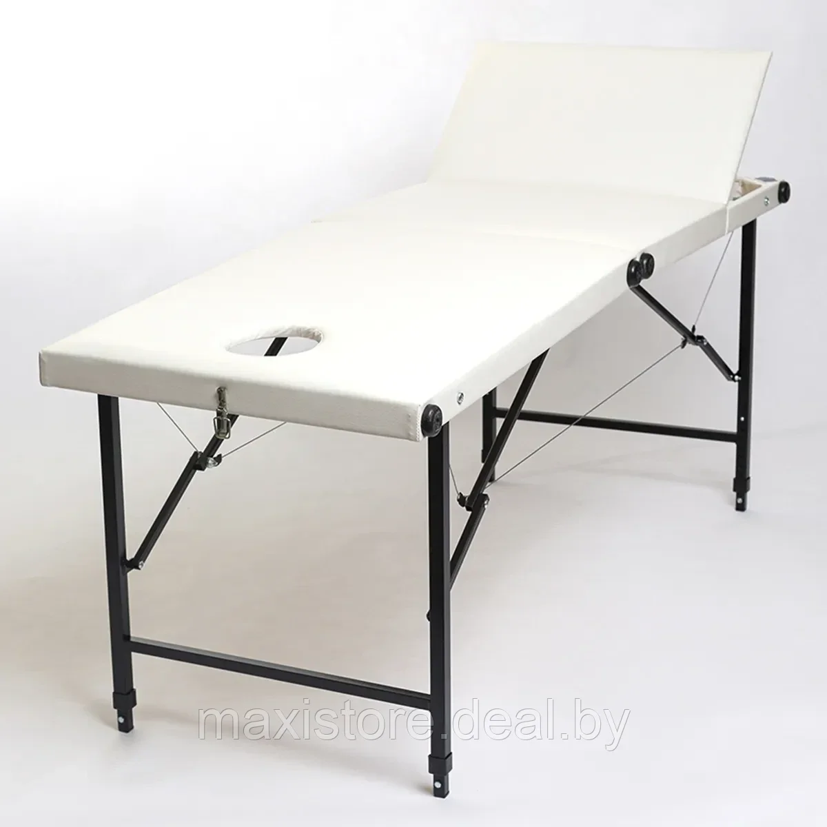 Массажный стол 3-х секционный 180х60хРВ подушка в подарок Белый - фото 6 - id-p212694724