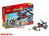 Конструктор Decool 7106 Спасательная операция на вертолете Человека Паука, аналог Лего (LEGO) 76016