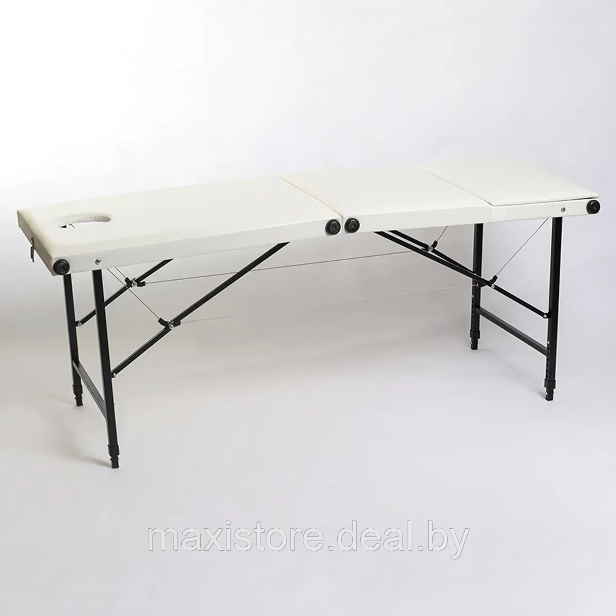 Массажный стол 3-х секционный 190х70хРВ подушка в подарок Белый - фото 4 - id-p212694941