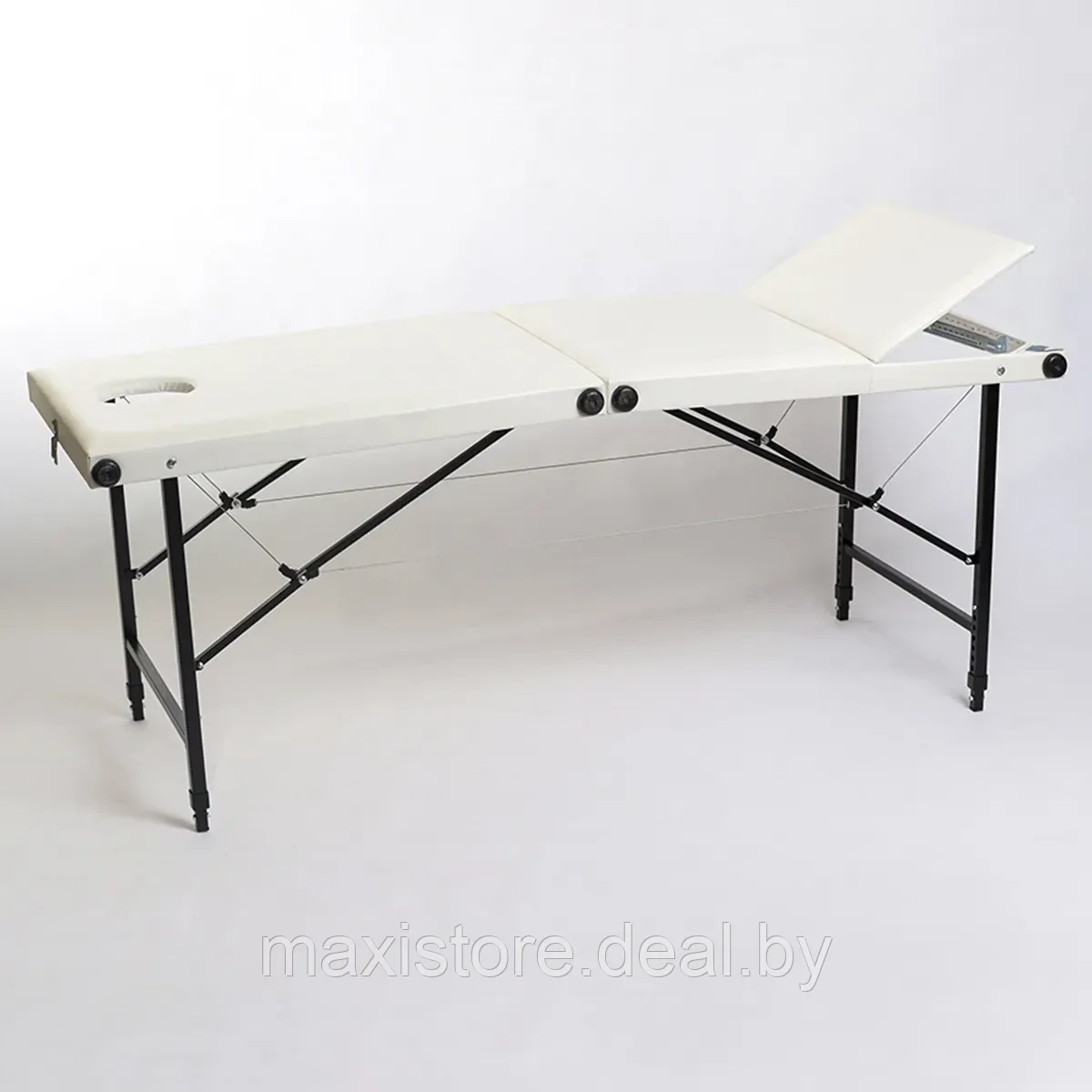 Массажный стол 3-х секционный 190х70хРВ подушка в подарок Белый - фото 1 - id-p212694941