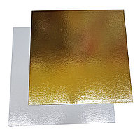 Подложка для торта квадрат золото/жемчуг 150х150 мм, 1,5мм