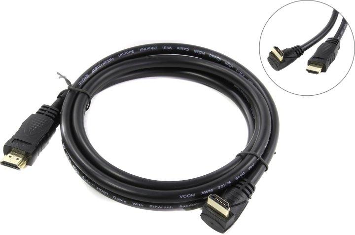 VCOM CG523-1.8м Кабель HDMI to HDMI (19M -19M) 1.8м ver2.0 Г-образный коннектор - фото 1 - id-p212700823