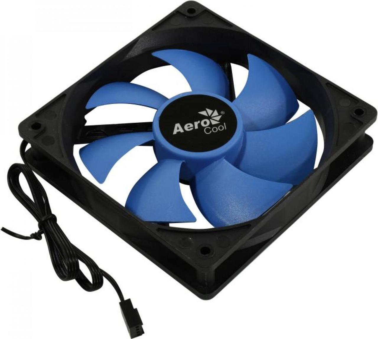 Вентилятор Aerocool Force 12 PWM Blue(4пин 120x120x25мм 18.2-27.5дБ 500-1500 об/мин)