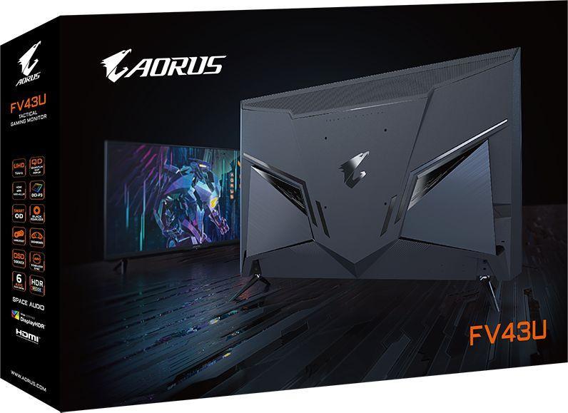 43" ЖК монитор GIGABYTE AORUS FV43U 20VM0-AFV43UBA-1EKR (QLED 3840x2160 HDMI DP USB3.0 Hub) - фото 1 - id-p212705941