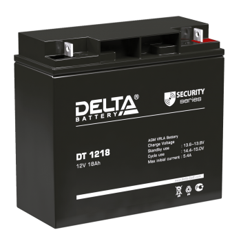 Аккумуляторная батарея Delta. Battery Delta DT 1218 voltage 12V, capacity 18Ah, 181х76х168mm - фото 1 - id-p212704589