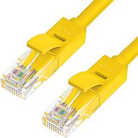 Greenconnect Патч-корд прямой 7.5m, UTP кат.5e, желтый, позолоченные контакты, 24 AWG, литой, GCR-LNC02-7.5m,