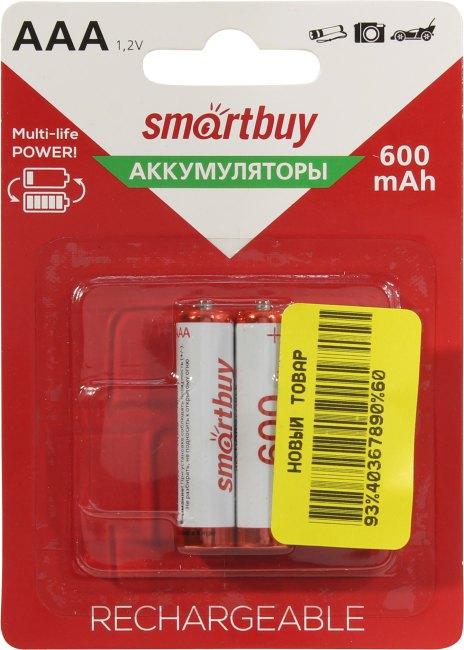 Аккумулятор Smartbuy SBBR-3A02BL600 (1.2V 600mAh) NiMh Size "AAA" уп. 2 шт - фото 1 - id-p212709539