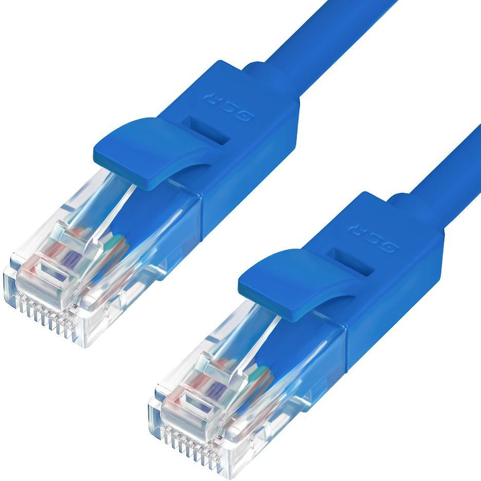 Greenconnect Патч-корд прямой 1.5m, UTP кат.5e, синий, позолоченные контакты, 24 AWG, литой, GCR-LNC01-1.5m, - фото 1 - id-p212708433
