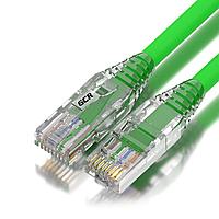 GCR Патч-корд 1.5m LSZH UTP кат.5e, зеленый, коннектор ABS, 24 AWG, ethernet high speed 1 Гбит/с, RJ45, T568B,