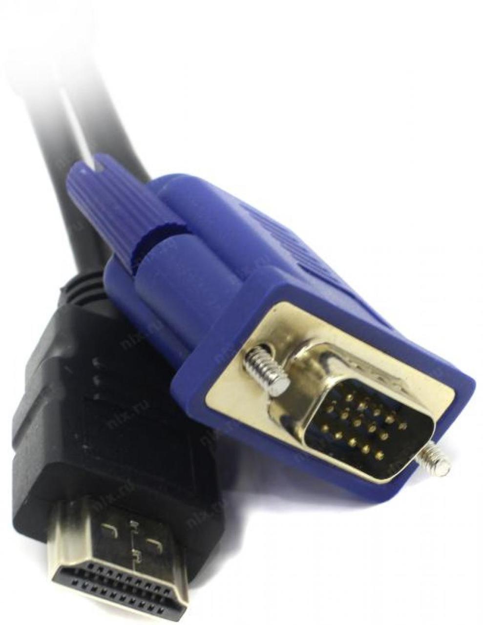KS-is KS-440 Кабель HDMI M VGA M light черно-синий 1.8м - фото 1 - id-p212712038
