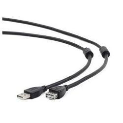 Gembird/Cablexpert CCF2-USB2-AMAF-15 USB 2.0 Pro Кабель , AM/AF, 4.5м, экран, 2феррит.кольца, черный, пакет - фото 1 - id-p212716991