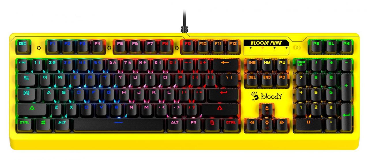 Клавиатура A4Tech Bloody B810RC Punk механическая желтый/черный USB for gamer LED - фото 1 - id-p212710857