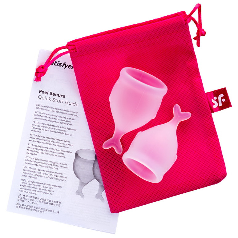 Набор менструальных чаш Satisfyer Feel Secure, прозрачный - фото 3 - id-p212697512