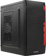 Exegate EX272736RUS Корпус MinitowerQA-410 Black, mATX, XP600, Black, 120mm 2*USB, Audio