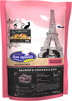 Сухой корм для кошек Bon Appetit Cat Adult Gourmand с лососем и курицей / 681809