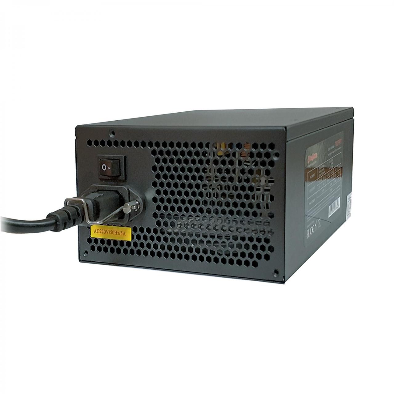 Блок питания 600W ExeGate 600PPX (ATX, APFC, SC, 14cm fan, 24pin, (4+4)pin, PCIe, 5xSATA, 4xIDE, FDD, Cable - фото 1 - id-p212703386