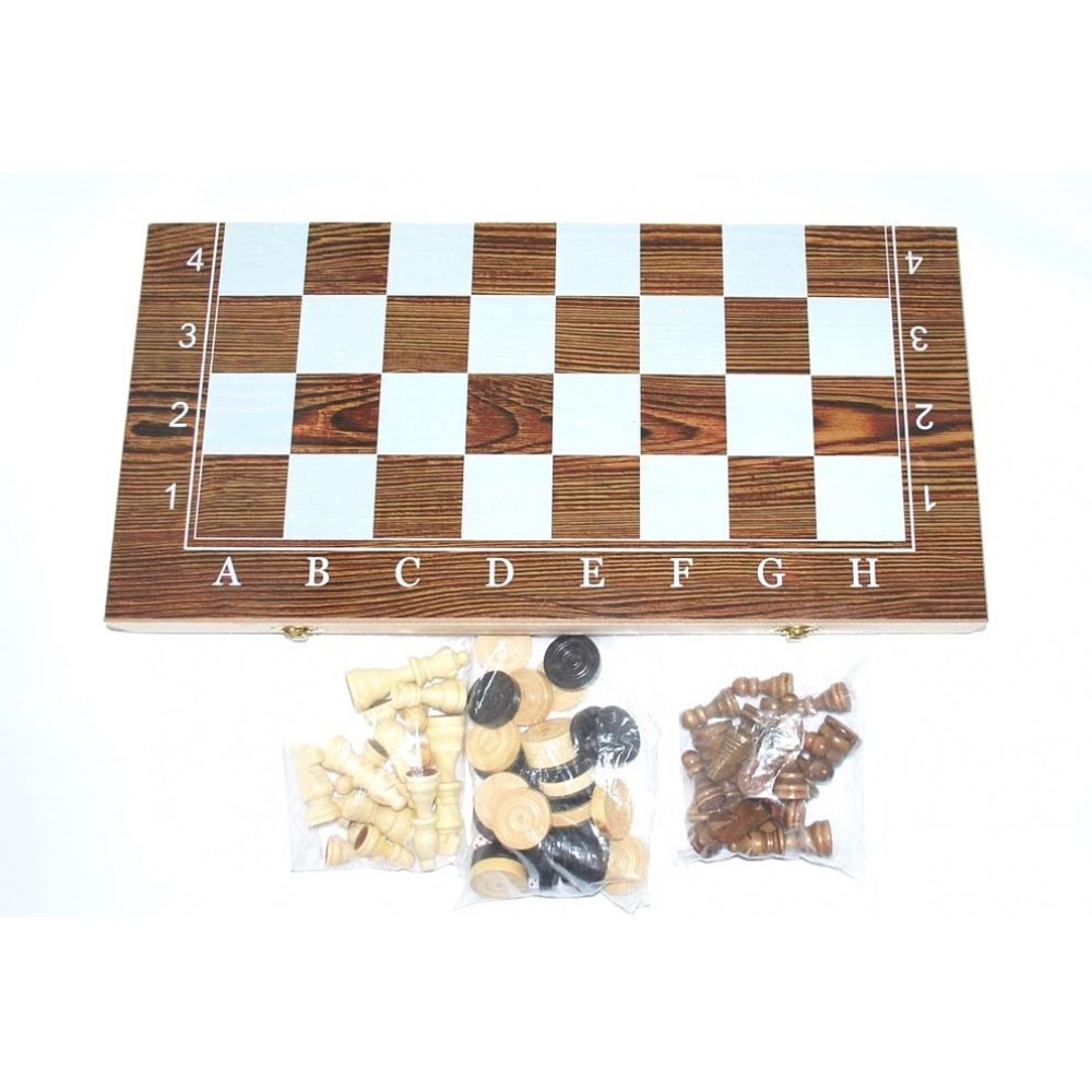 Шахматы,шашки,нарды деревянные 39.5*39,5 см арт. LG30 - фото 4 - id-p212728282
