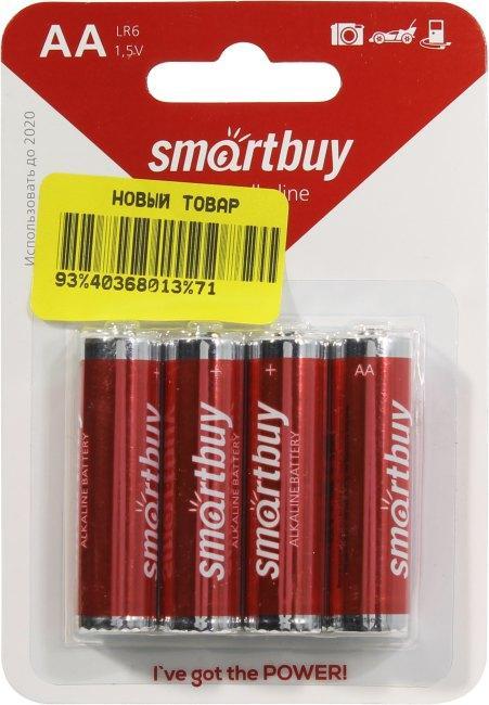 Батарея питания Smartbuy SBBA-2A04B Size"AA" 1.5V щелочной (alkaline) уп. 4 шт - фото 1 - id-p212700029