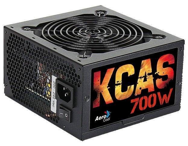 Блок питания Aerocool 700W Retail KCAS PLUS 700W ATX12V Ver.2.4, 80+ Bronze, fan 12cm, 550mm cable, 20+4P, - фото 1 - id-p212706370