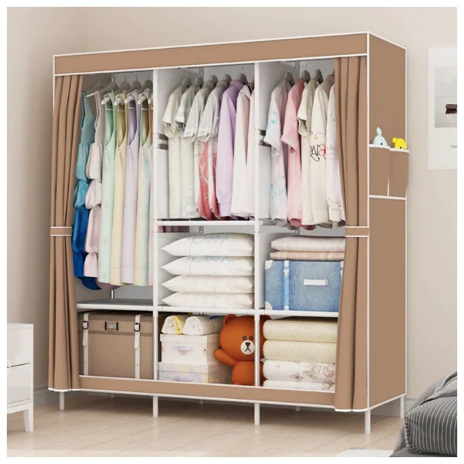 Складной шкаф Storage Wardrobe mod.88130 130 х 45 х 170 см. Трехсекционный - фото 3 - id-p212730300