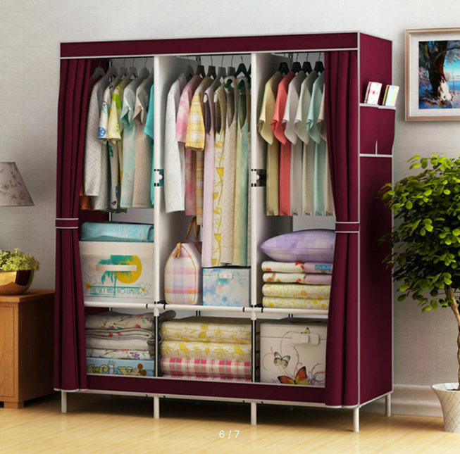 Складной шкаф Storage Wardrobe mod.88130 130 х 45 х 170 см. Трехсекционный - фото 4 - id-p212730300