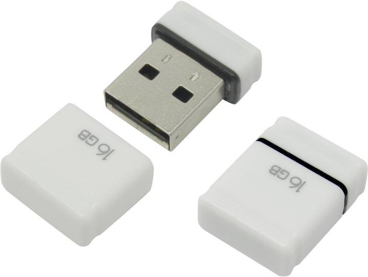USB 2.0 QUMO 16GB NANO [QM16GUD-NANO-W] White - фото 1 - id-p212707515