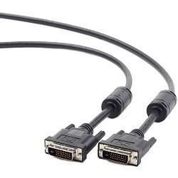 Кабель DVI-D dual link Gembird/Cablexpert , 25M/25M, 4.5м, черный, экран, феррит.кольца, пакет (CC-DVI2-BK-15) - фото 1 - id-p212716187