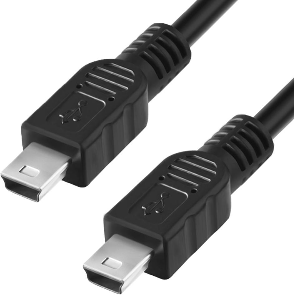 Greenconnect Кабель 0.2m USB 2.0, MiniUSB, M/M, черный, 28/28 AWG, GCR-50817 - фото 1 - id-p212706461