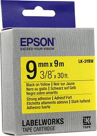 Термотрансферная лента EPSON C53S653005 LK-3YBW (9мм x 9м Black on Yellow)