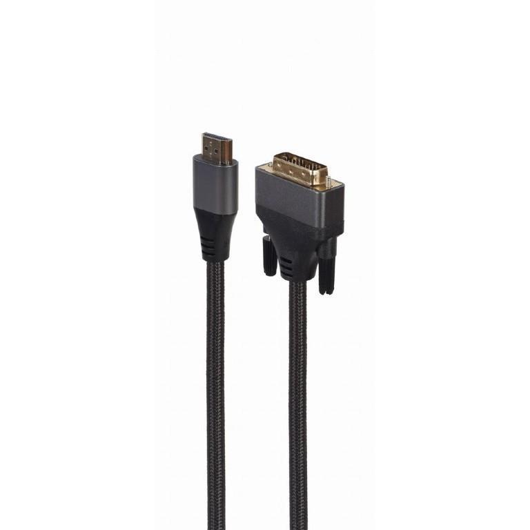 Cablexpert Кабель HDMI-DVI , 4K, 19M/19M, 1.8м, single link, пакет (CC-HDMI-DVI-4K-6) - фото 1 - id-p212725024