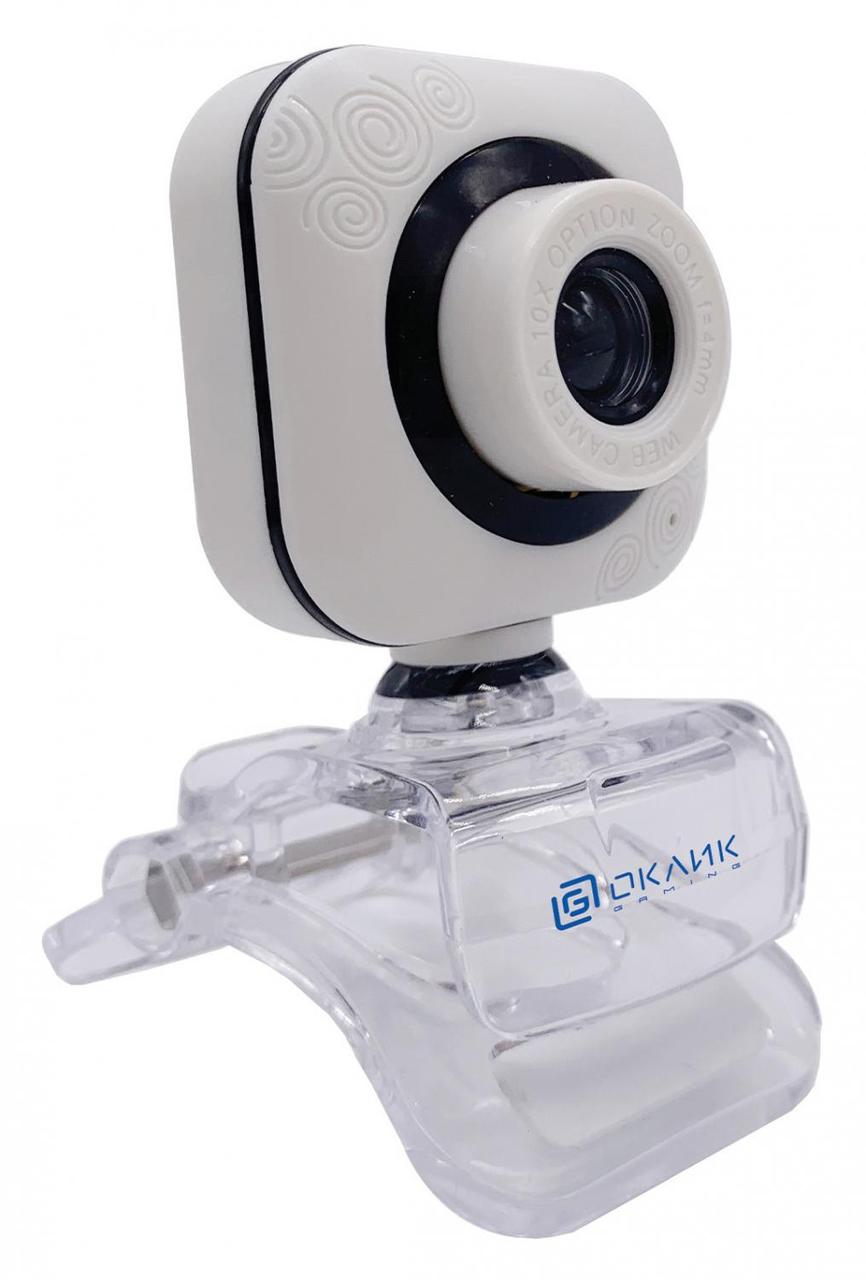 Камера Web Оклик OK-C8812 белый 0.3Mpix (640x480) USB2.0 с микрофоном - фото 1 - id-p212711236