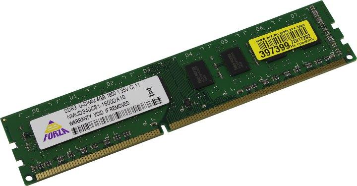 Модуль памяти Neo Forza NMUD340C81-1600DA10 DDR3 DIMM 4Gb PC3-12800 CL11 - фото 1 - id-p212701491