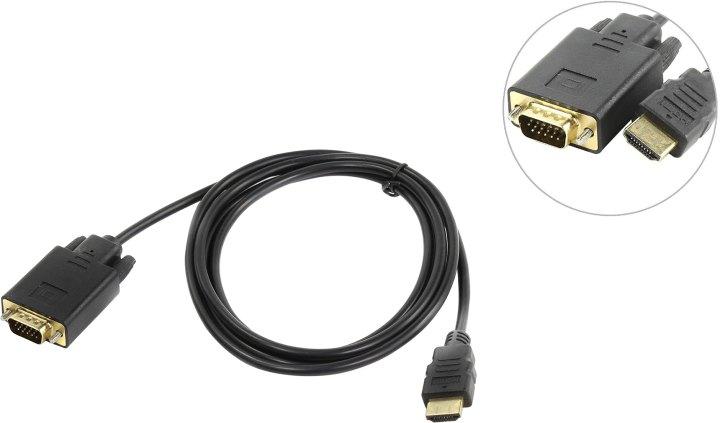 VCOM CG596-1.8м Кабель-адаптер HDMI-- VGA (15M) 1.8м - фото 1 - id-p212731889