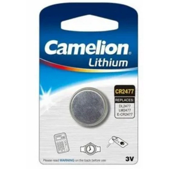 Camelion CR2477 BL-1 (CR2477-BP1, батарейка литиевая,3V) (1 шт. в уп-ке) - фото 1 - id-p212720716
