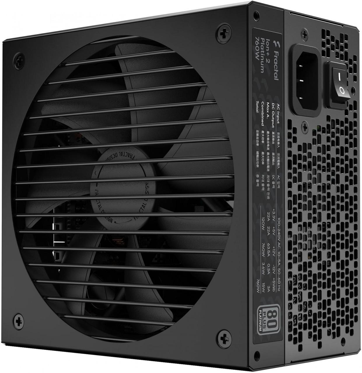 Fractal Design FD-P-IA2P-760-EU Ion+ 2 Platinum 760 FD-P-IA2P-760-EU 760W, 80 Plus Platinum, полностью - фото 1 - id-p212724043