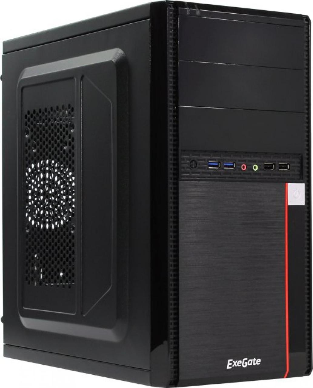 Корпус Minitower ExeGate MA-371X-UN350 (mATX, БП UN350 с вент. 12см, 2*USB+2*USB3.0, аудио, черный) - фото 1 - id-p212713807