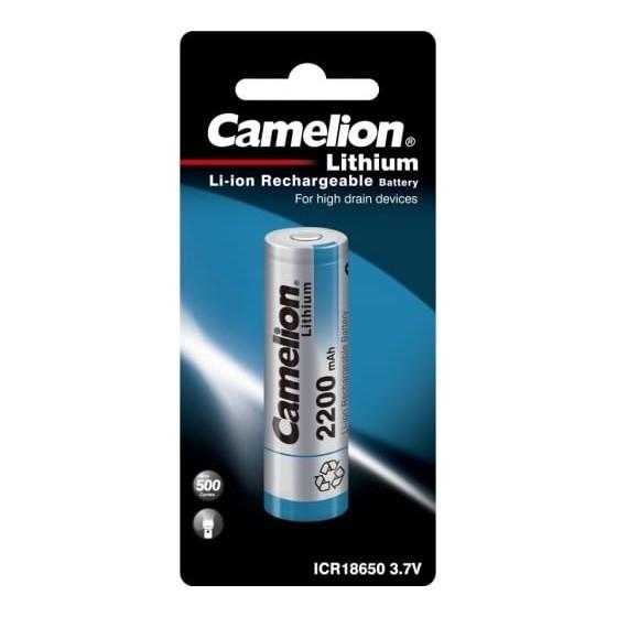 Camelion ICR18650 2200 mah (ICR18650F-22BP1, аккумулятор, 3.7 V, Li-Ion/ LiCoO2) - фото 1 - id-p212727386