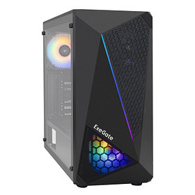 Корпус Miditower ExeGate EVO-8225-NPX700 (ATX, БП 700NPX с вент. 12см, 2*USB+1*USB3.0, черный, 2 вент. с RGB