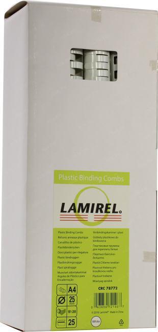 Lamirel CRC78772 Пластмассовые гребёнки для переплёта (White A4 d 25мм уп. 25 шт) - фото 1 - id-p212733913