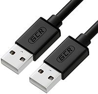 Greenconnect Кабель 1.0m USB 2.0, AM/AM, черный, 28/28 AWG, экран, армированный, морозостойкий,