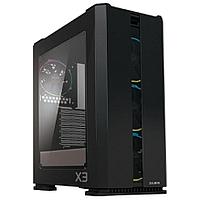 Корпус ZALMAN X3 BLACK, без БП, боковое окно (закаленное стекло), черный, ATX