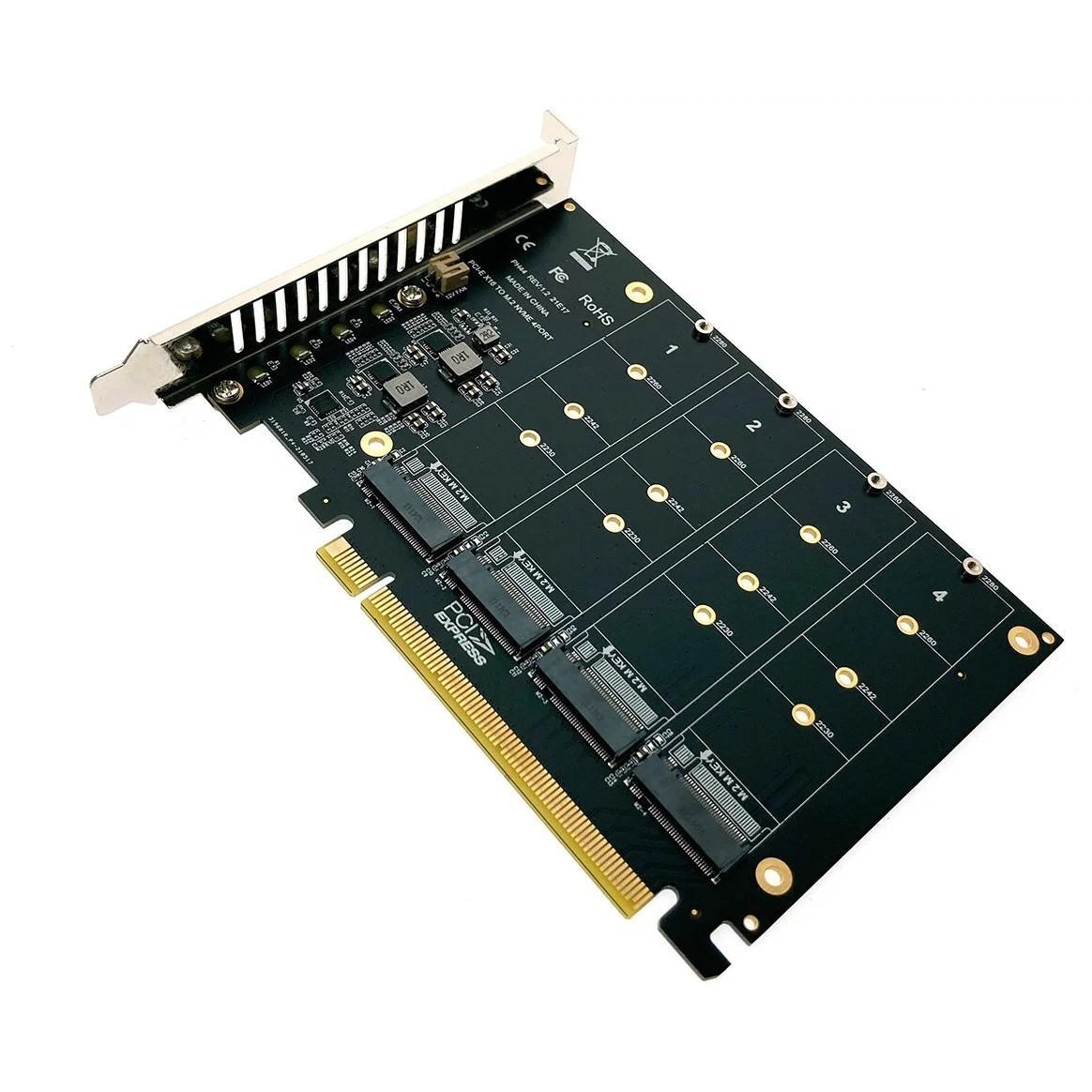 Контроллер Espada PCIe4NVME Адаптер 4xM2 - PCI-Ex16 - фото 1 - id-p212729689