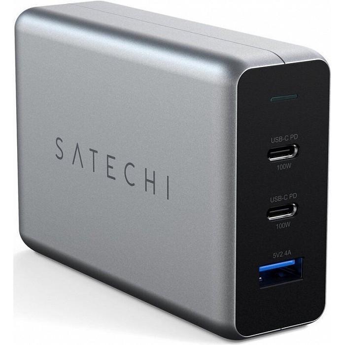 Satechi Compact GaN Charger 100W Type-C PD - Space Gray - фото 1 - id-p212716336