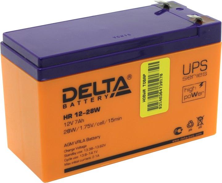 Аккумулятор Delta HR12-28W (12V 7Ah) для UPS - фото 1 - id-p212705210