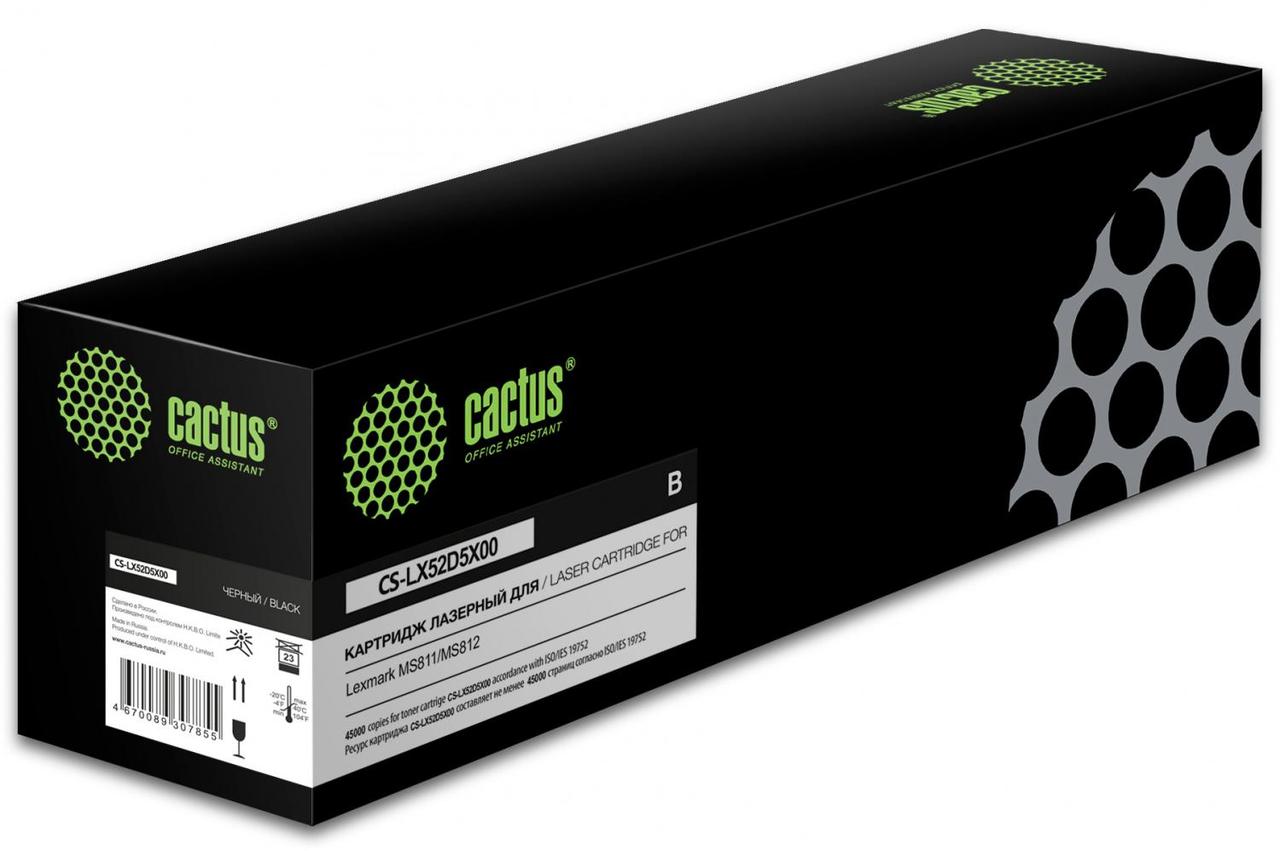 Картридж лазерный Cactus CS-LX52D5X00 52D5X00 черный (45000стр.) для Lexmark MS811/MS812 - фото 1 - id-p212724125