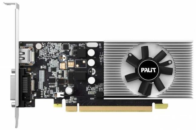 Видеокарта Palit PCI-E PA-GT1030 2GD4 NVIDIA GeForce GT 1030 2048Mb 64 DDR4 1151/2100 DVIx1 HDMIx1 HDCP Bulk, фото 2