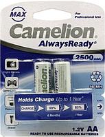 Аккумулятор Camelion NH-AA2500AR-2 AlwaysReady (1.2V 2500mAh) NiMH Size "AA" уп.2 шт